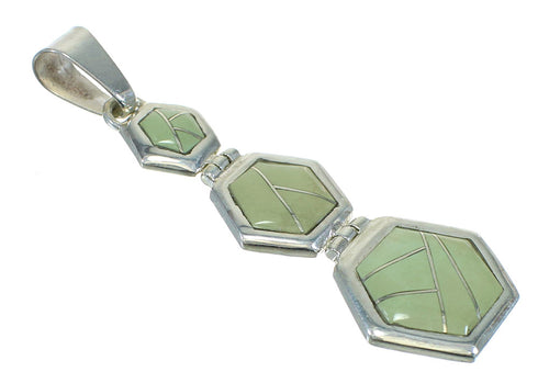 Turquoise Inlay Southwest Authentic Sterling Silver Pendant MX65257
